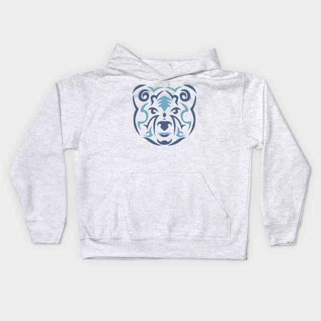 Color bear face Kids Hoodie by ingotr